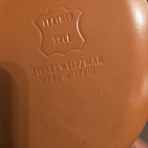 Stuart Weitzman Gold Lace Heels Stuart Weitzman Vintage Gold Lace Peep Toe - Picture 7 of 7